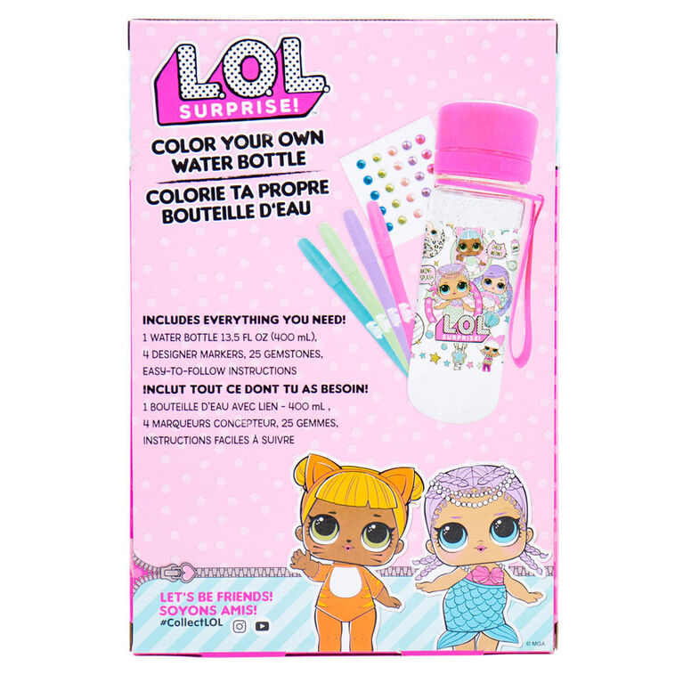 LOL Surprise Glitter Water Bottle - English Edition