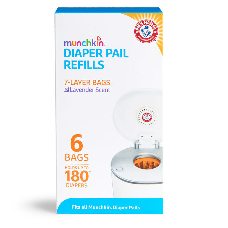 Arm & Hammer Diaper Pail Bag Refills 180 Count 6 Pack Babies R Us