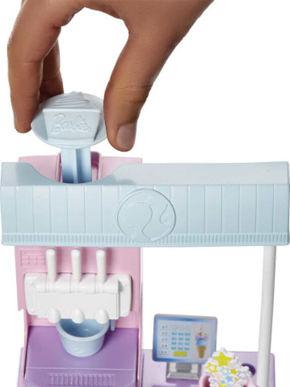 Barbie Ice Cream Shop Playset with 12-in Doll
