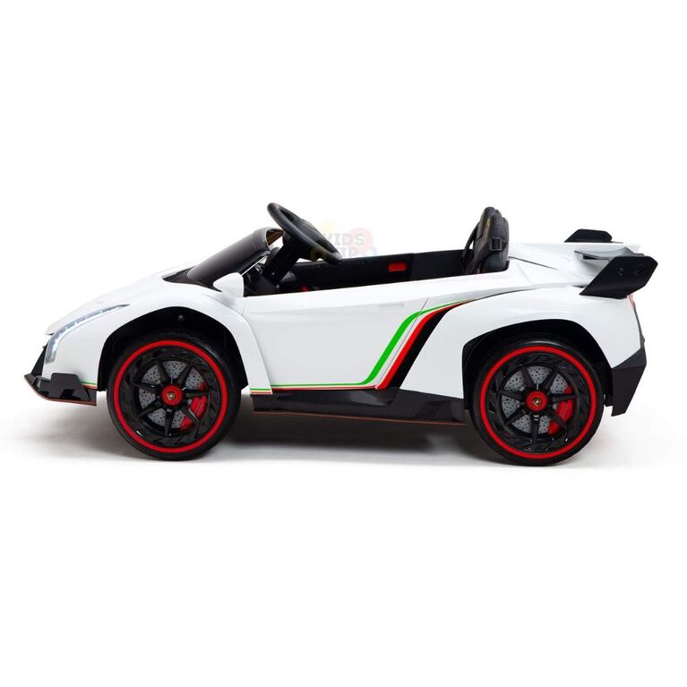 KidsVip 12V Lamborghini Veneno W/RC- White