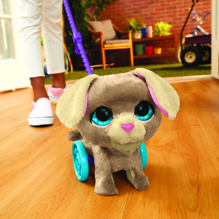 furReal Walkalots Tracks My Wheely Pup Plush Interactive Pet, Walking Dog Toy, Interactive Toys