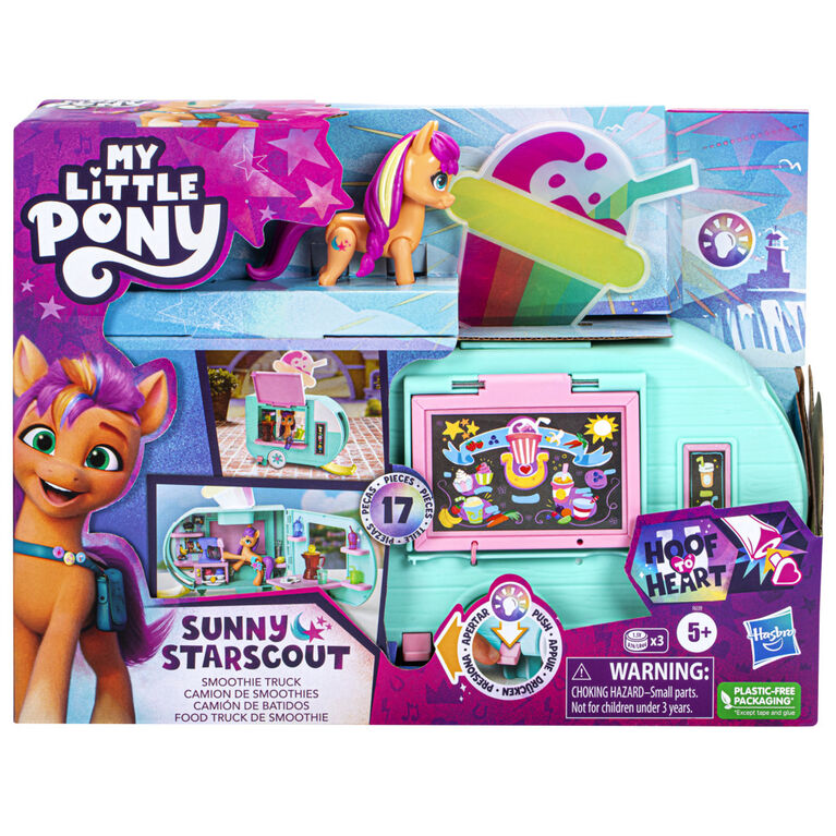 My Little Pony Playset Sunny Starscout Smoothie Truck Set, Hoof to Heart Pony Doll