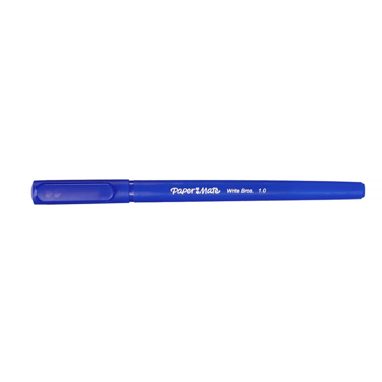 Stylo-bille Paper Mate Write Bros., stylos à encre bleue, pointe moyenne (1,0 mm), 10 unités