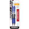 Stylo à encre gel rétractable Zebra Sarasa X20, encre bleu, paquet de 2
