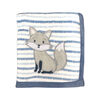 Couverture Avec Applique Sherpa Bleu/Gris Koala Baby - Renard