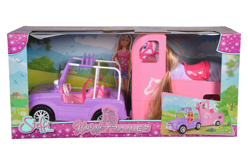 Barbie horse and shop trailer set