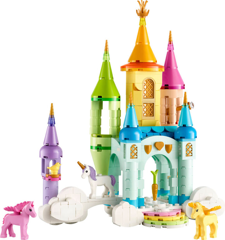 LEGO Creator 3en1 Le Château des Licornes, Animaux pour Jouer, Transformable en Bateau ou en Cabane dans la Forêt 31175