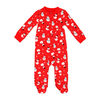 Baby Mode Grenouill&egrave;re de No&euml;l zipp&eacute;e en coton : Bonhomme de neige rouge 12M