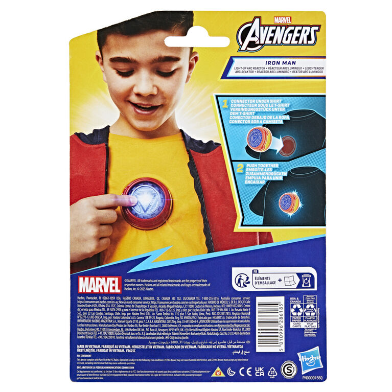 Marvel Avengers Iron Man Light-Up Arc Reactor Electronic Roleplay Toy