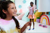 Barbie Fashionistas Doll #216 with Tall Body, Black Straight Hair & Peach Dress, 65th Anniversary