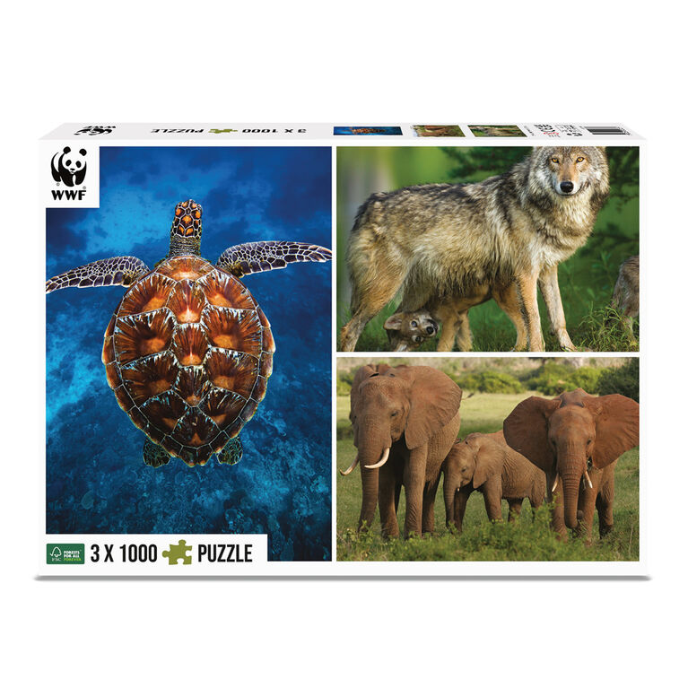 WWF N++ 1000 Pc. Puzzle Tri-Pack - English Edition