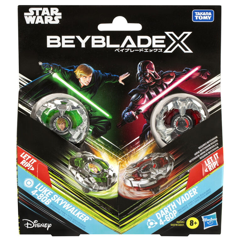 Beyblade X et Star Wars Collab Luke Skywalker 4-80B vs. Darth Vader 4-60B, multipack