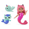 Swimways, Gabby et la maison magique, Dive Characters, coffret de 3 personnages, accessoires et jouets de piscine pour enfants, accessoires de fête et jouets aquatiques
