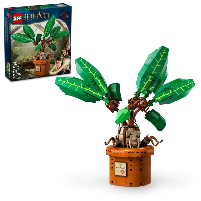 LEGO Harry Potter Mandrake Plant Toy Figure and Pot, Magical Gift Idea for Kids 76433