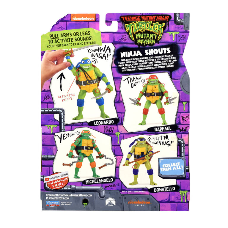 Les Tortues Ninja Mutantes: Mutant Mayhem Figurine Donatello Deluxe Ninja Shouts