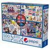 Pepsi, 500-Piece Jigsaw Puzzle Bundle of 4 Vintage Retro Wall Decor Soda Pop Cans Bottles Gift Set with Posters