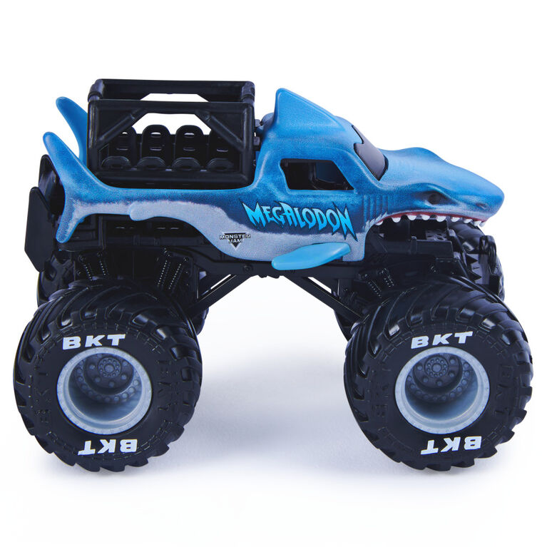 Monster Jam, Official Megalodon Monster Truck, Die-Cast Vehicle, Ride Trucks Series, 1:64 Scale