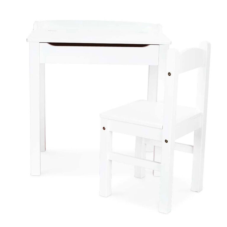 Child's Lift- Top Desk and Chair- White