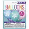 Pastel Bday Cake 12" Latex Balloons, 8 pieces - English Edition