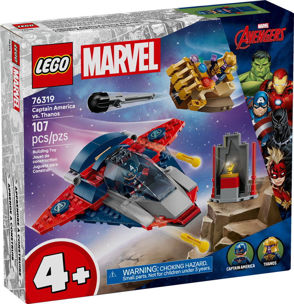 LEGO Marvel Captain America vs. Thanos Building Toy for Kids, Boys & Girls, Ages 4+ - 76319