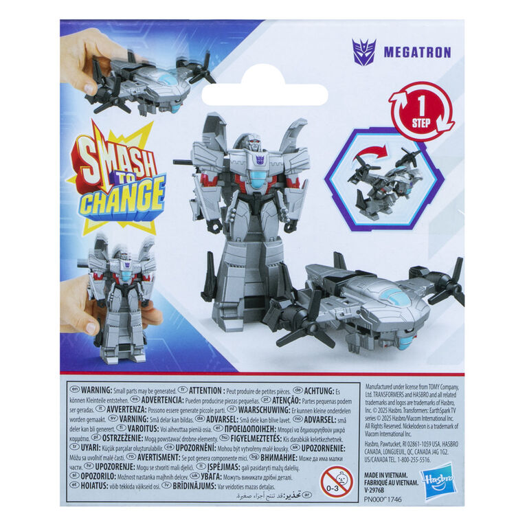 Transformers Earthspark Smash Changers 1 &eacute;tape, figurine Megatron