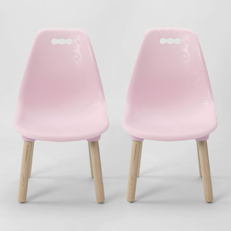 B. toys Kid Century Modern: Table and Chair Set - Pink Table and Chair Set for Kids