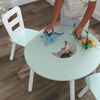Ensemble table de rangement ronde + chaise - Menthe