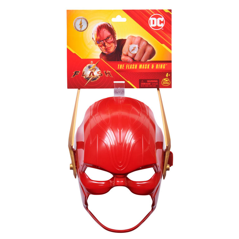 DC Comics, The Flash Hero Set, Iconic Mask with Visor and Ring, The Flash Kids Roleplay Costume
