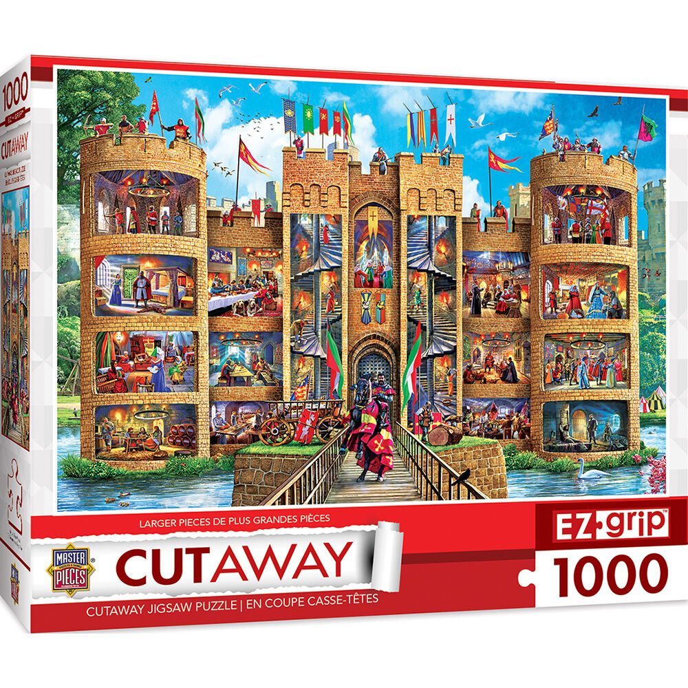 EZGrip Cut-Aways Medieval Castle Large 1000 Piece Jigsaw Puzzle