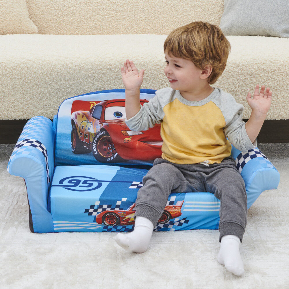 Marshmallow Furniture Children s 2 in 1 Flip Open Foam Compressed Sofa Disney s Cars
