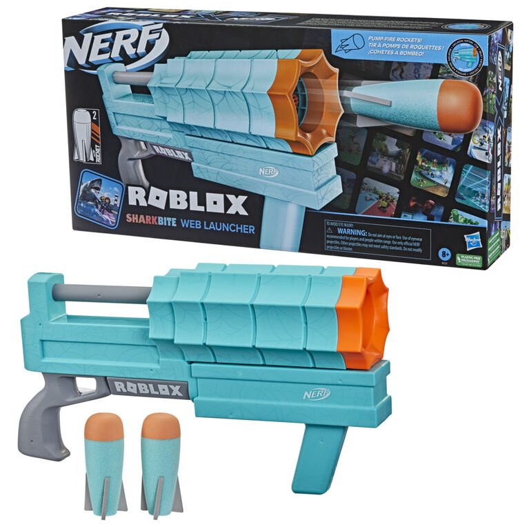 Nerf Roblox SharkBite: Web Launcher Rocker Blaster, Includes Code