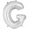 14" Silver Letter Balloons - G