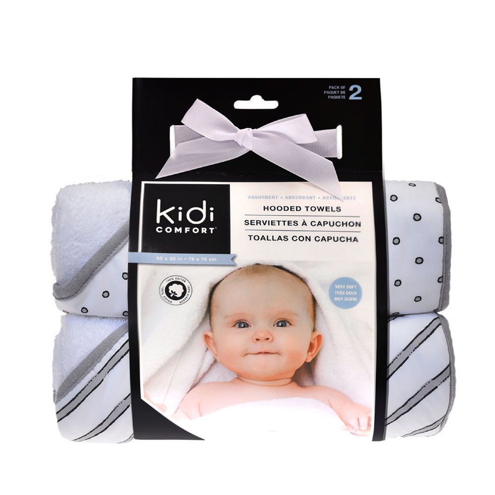 Hooded Towel 2 pack Grey
