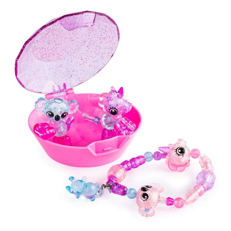 Twisty Petz, Série 3, Pack de 4 mini-animaux, Coffret de bracelets licornes et koalas avec écrin