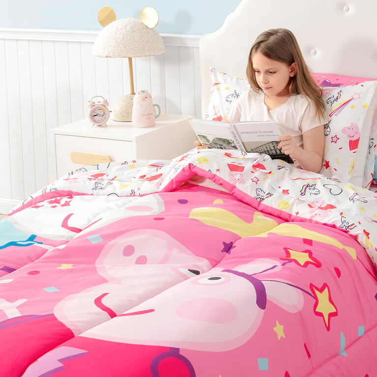 Peppa Pig 5 Piece Twin Comforter Set, Peppa Pig Bed In A Bag Twin
