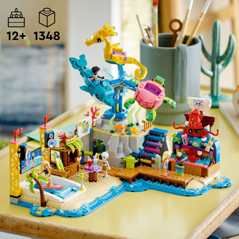 LEGO Friends Beach Amusement Park 41737 Building Toy Set (1,348 Pieces)