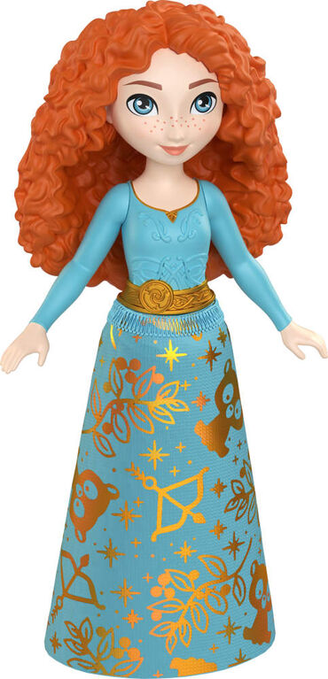 Disney Princess Merida Posable Small Doll in Shiny Outfit with Removable Skirt, Inspired by Movie