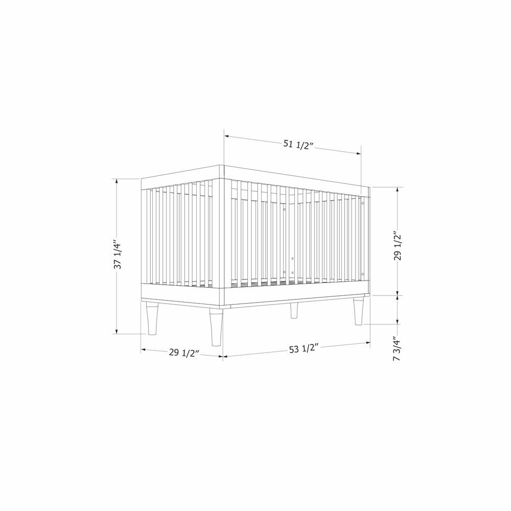 Crib dimensions height hotsell