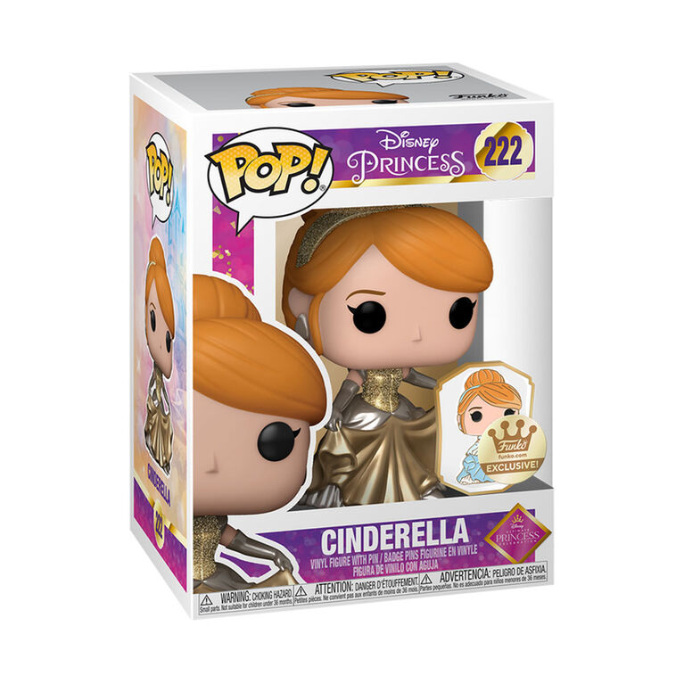 POP! and Pin: Cendrillon (Or) avec épingle - Ultimate Princess Collection - Notre exclusivité