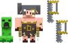 Minecraft Legends Creeper vs Piglin Bruiser Figures