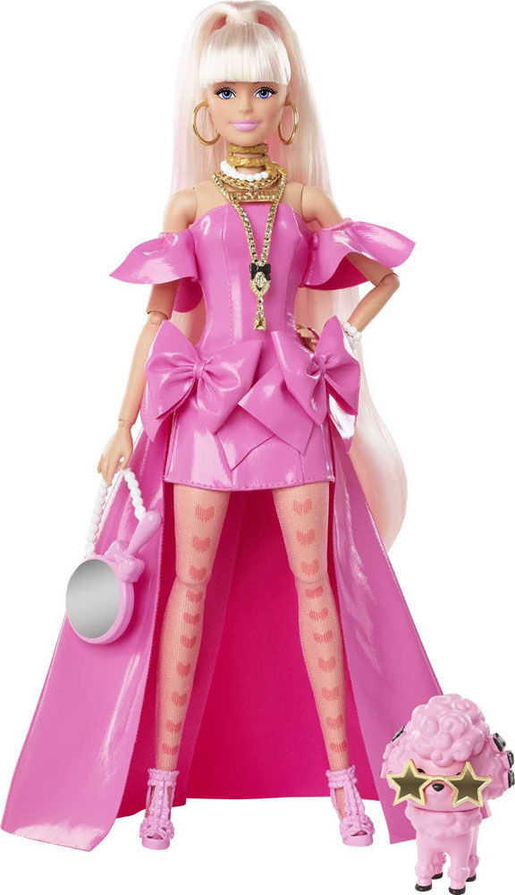 Barbie Extra Fancy Doll in Pink Gown with Pet