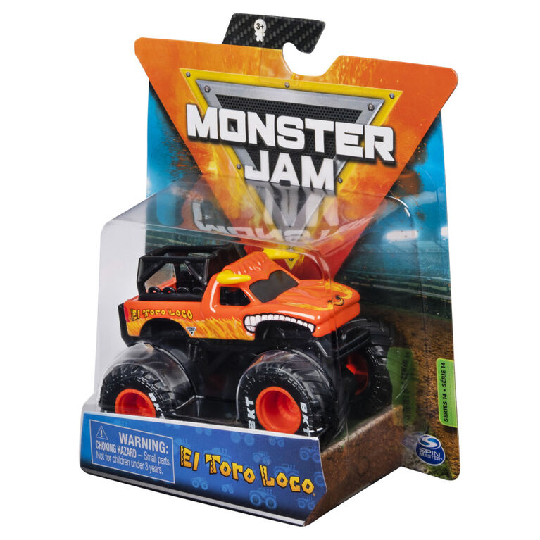Monster Jam, Official El Toro Loco Monster Truck, Die-Cast Vehicle, Ride Trucks Series, 1:64 Scale