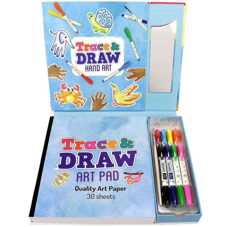 SpiceBox Children's Art Kits Imagine It Trace and Draw Hand Art - English Edition