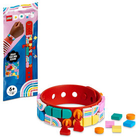 LEGO DOTS Bracelet arc-en-ciel avec breloques 41953 Ensemble de bracelets de bricolage (37 pièces)