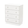 Litchi 4-Drawer Chest- Pure White