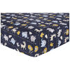 Ensemble de 2 draps-housses en microfibre pour lit de bébé Sammy & Lou - Zambie