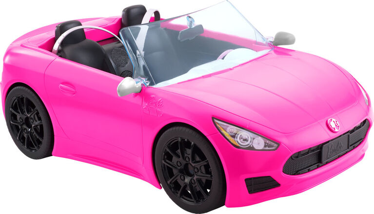 Barbie Pink Convertible 2-Seater Vehicle with Rolling Wheels