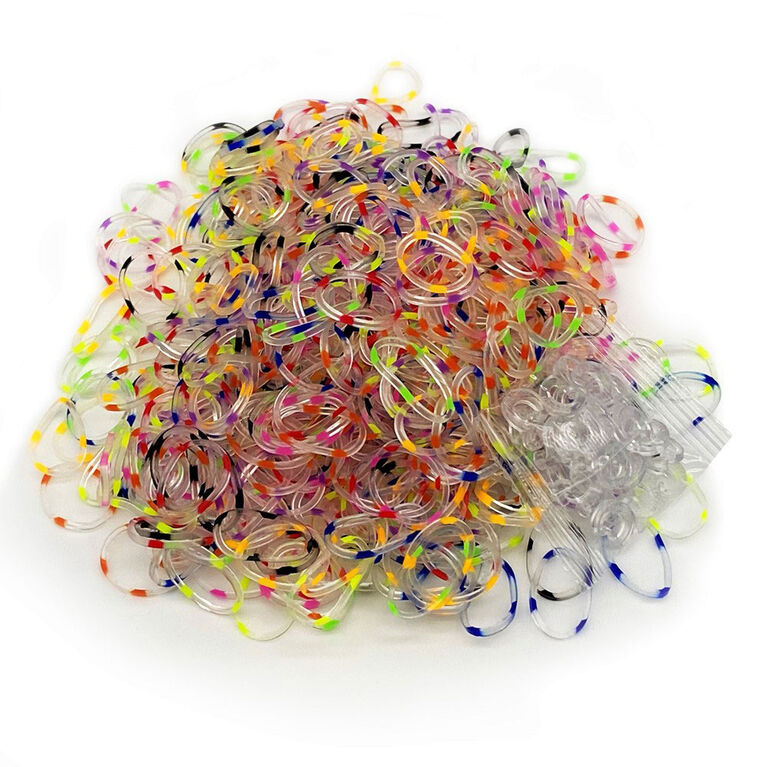 Rainbow Loom-Rubber Bands - Confettis mélangés