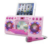 iKARAOKE Bluetooth CD+G Karaoke System, Pink