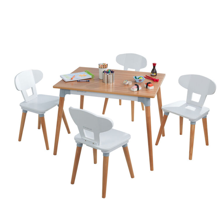 Mid-Century Kid Table/4 Chairs Set
